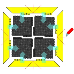 Bezpečnostní rampa Nitrile 571, Notrax, žlutá/černá