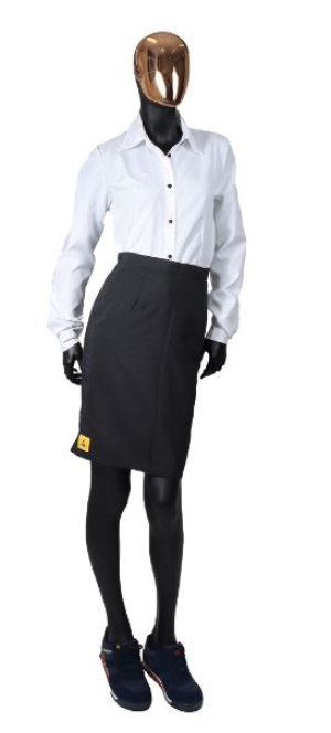 ESD manažerská sukně, bílá, materiál TH65